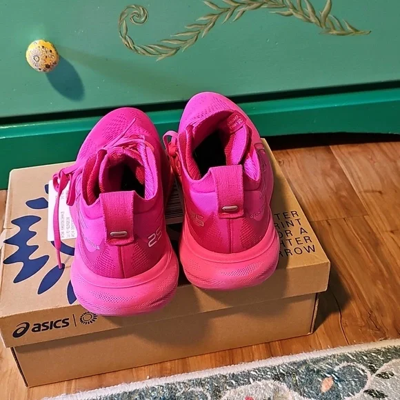 Asics Pink Rave Women's GEL-NIMBUS 25 Running Shoes - Picture 4 of 8